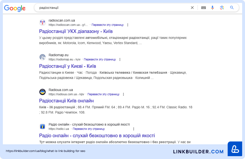 Пошук ключових слів через Google