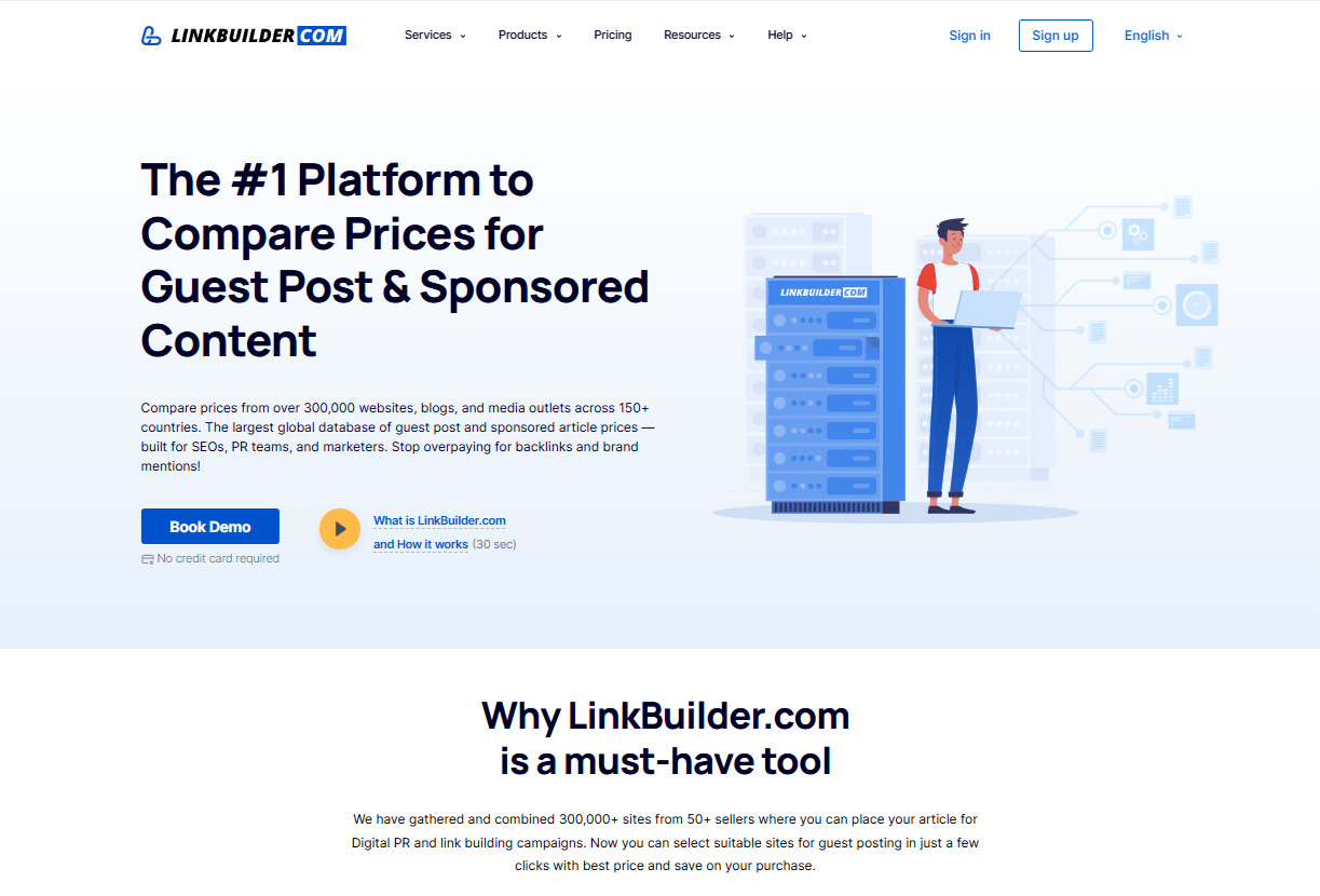 LinkBuilder.com homepage