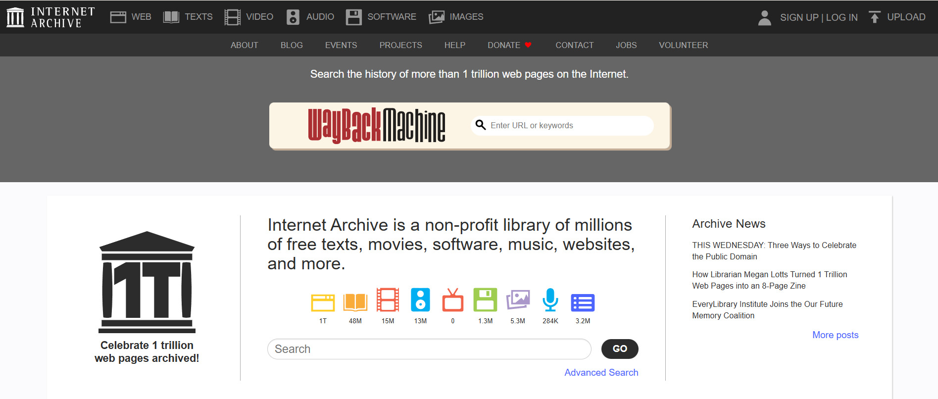 The Wayback Machine (archive.org) homepage for checking site history