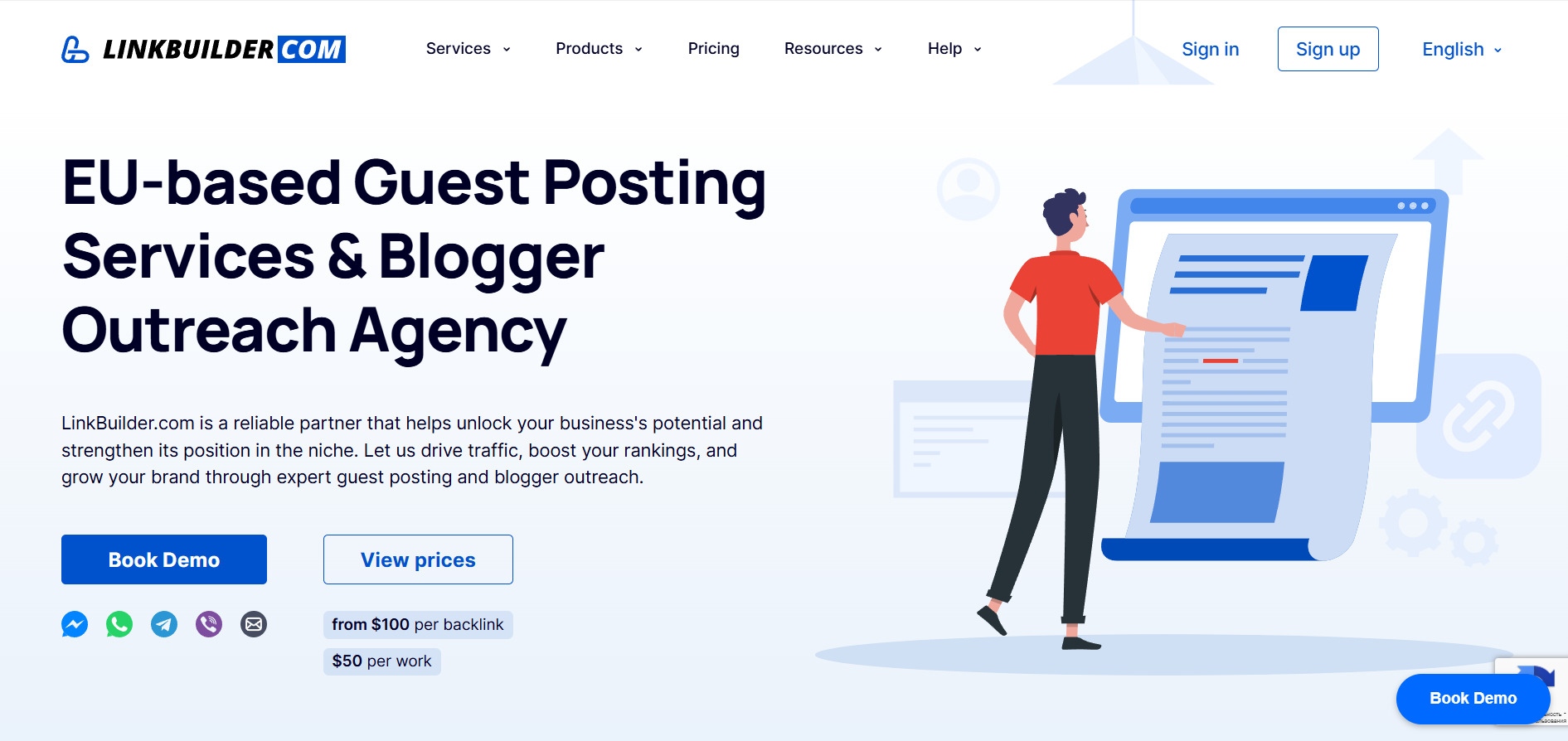 Guest Posting Order Page on LinkBuilder.com