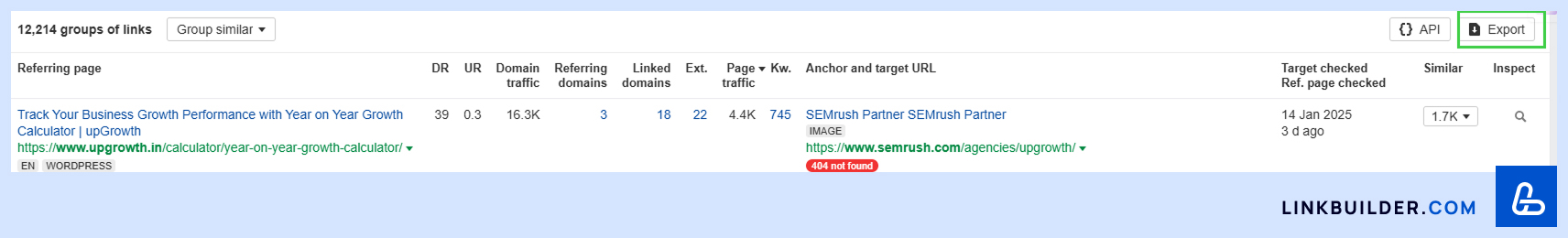 Export Broken Links