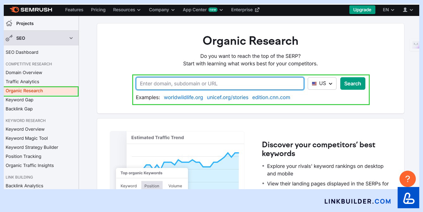 Semrush Organic Research