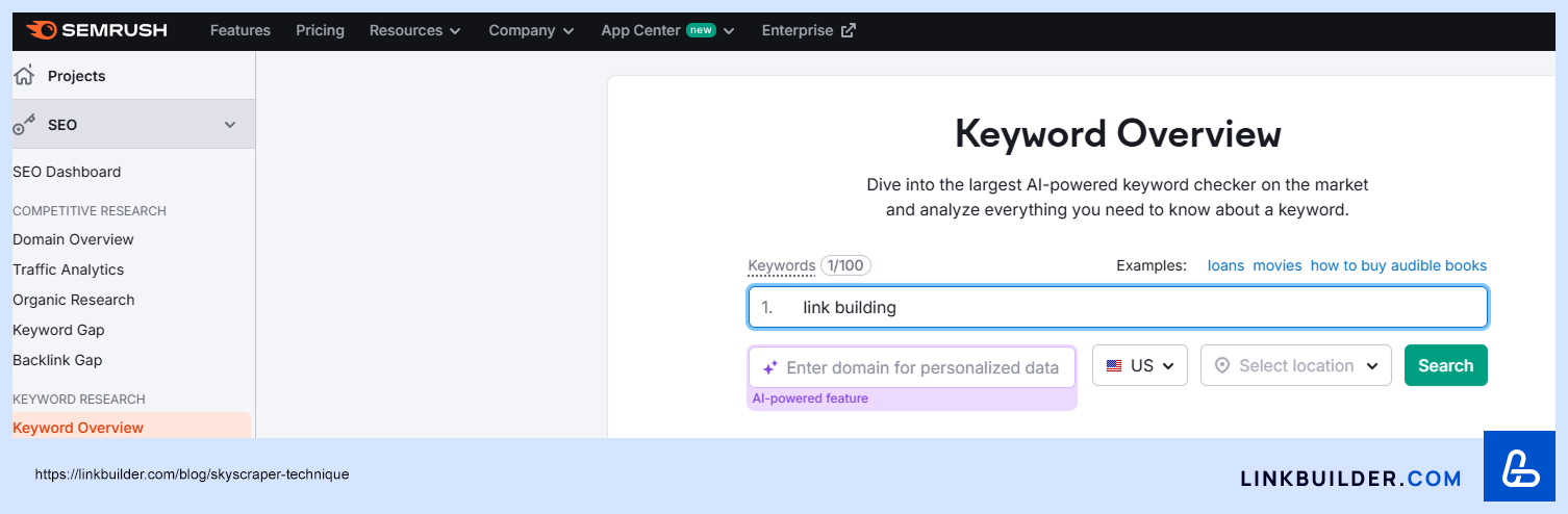Semrush Keyword Overview