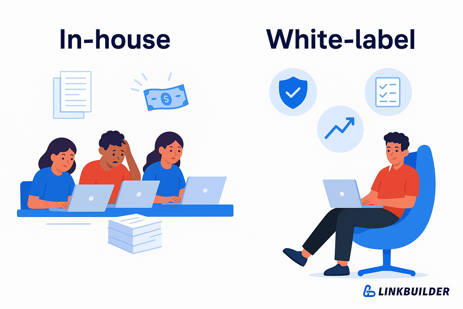 How White-label Link Building Differs from an In-house Team