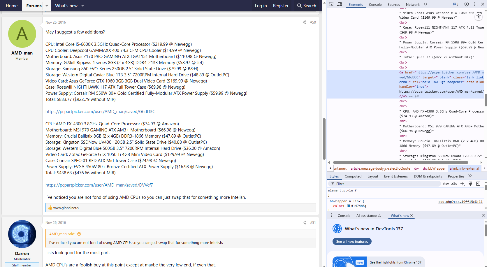 example of a nofollow link from a forum