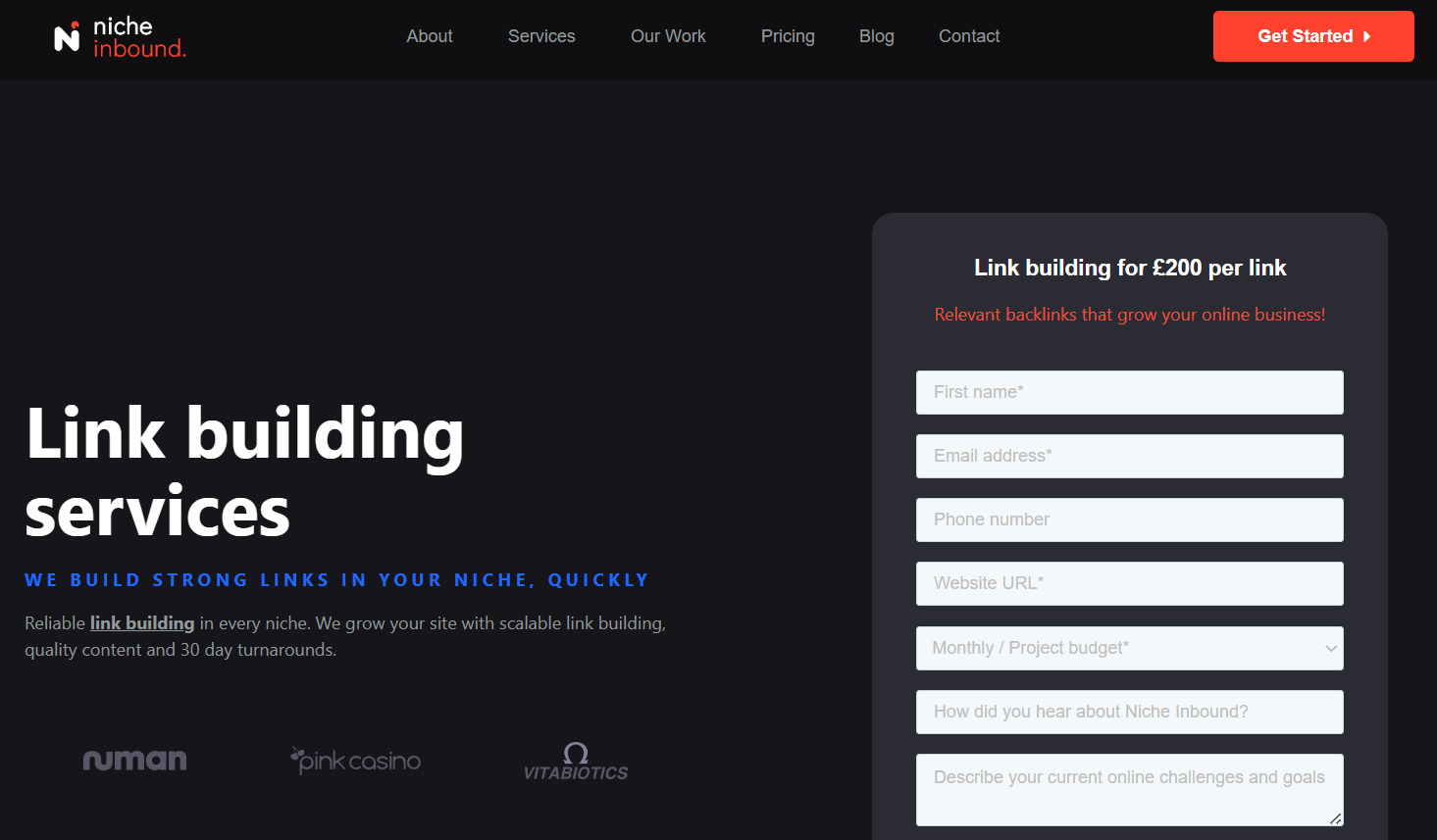 Niche Inbound Niche Inbound backlink ordering page