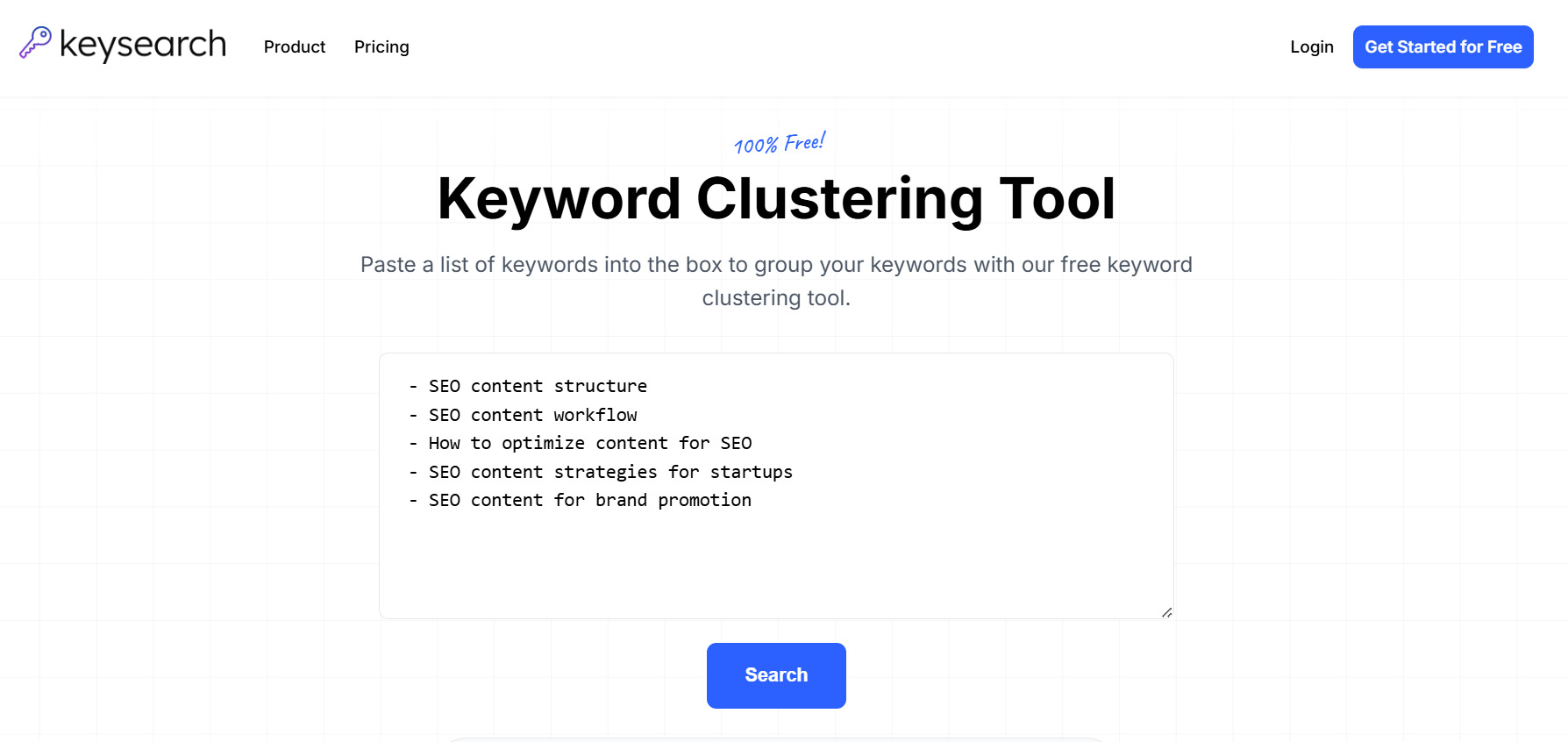Інструмент KeySearch – Keyword Clustering Пошук у KeySearch Keyword Clustering Tool