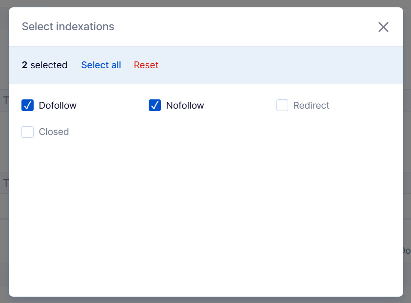 Select Link Attributes