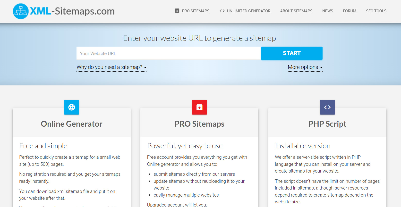 XML Sitemaps Generator Tool