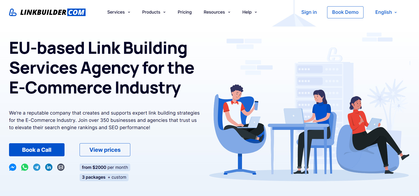 Ecommerce Link Building Service Page on LinkBuilder.com