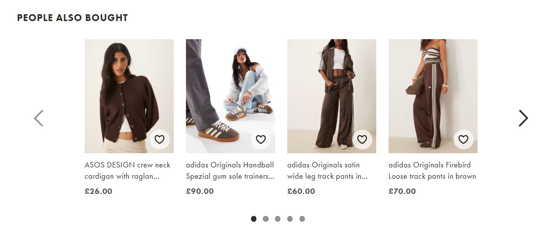 "People Also Bought" Block on Asos