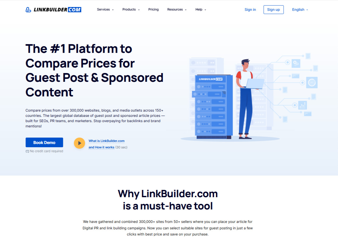 LinkBuilder.com main page