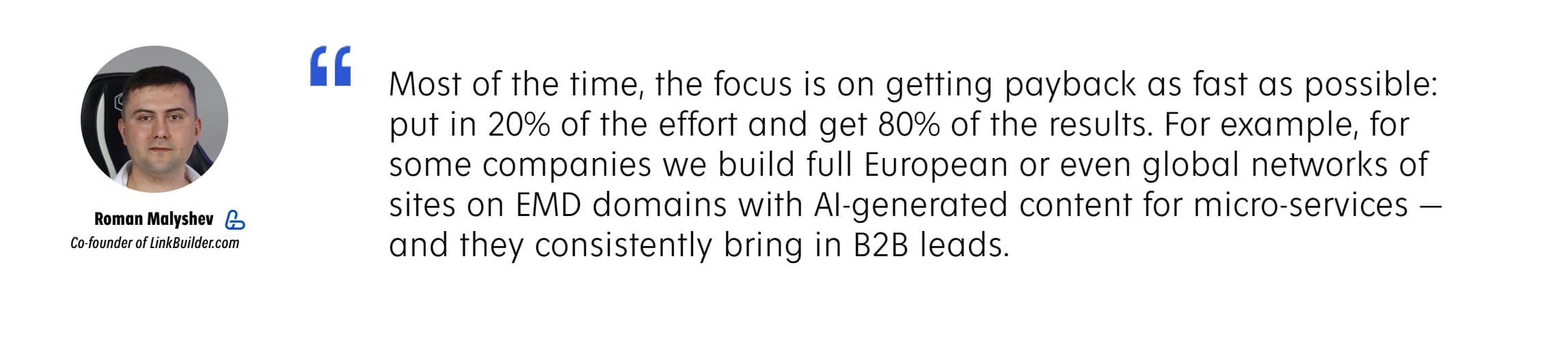 Roman Malyshev about our SEO and link building strategy