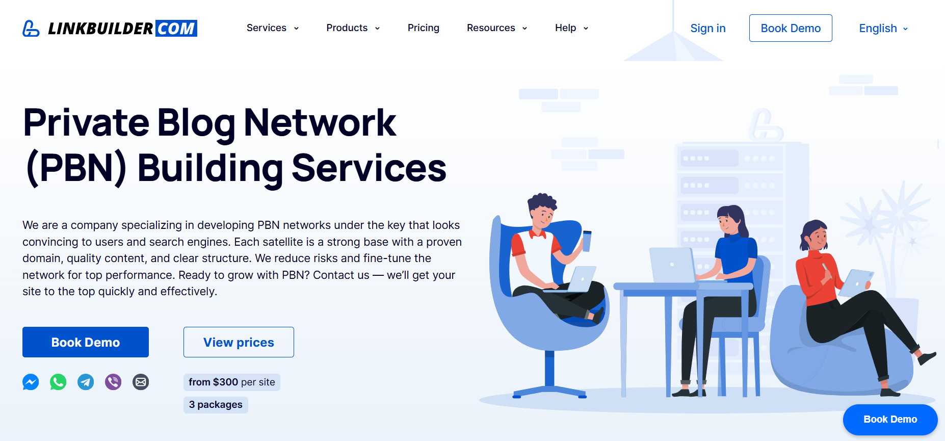 PBN Network Order Page at LinkBuilder.com