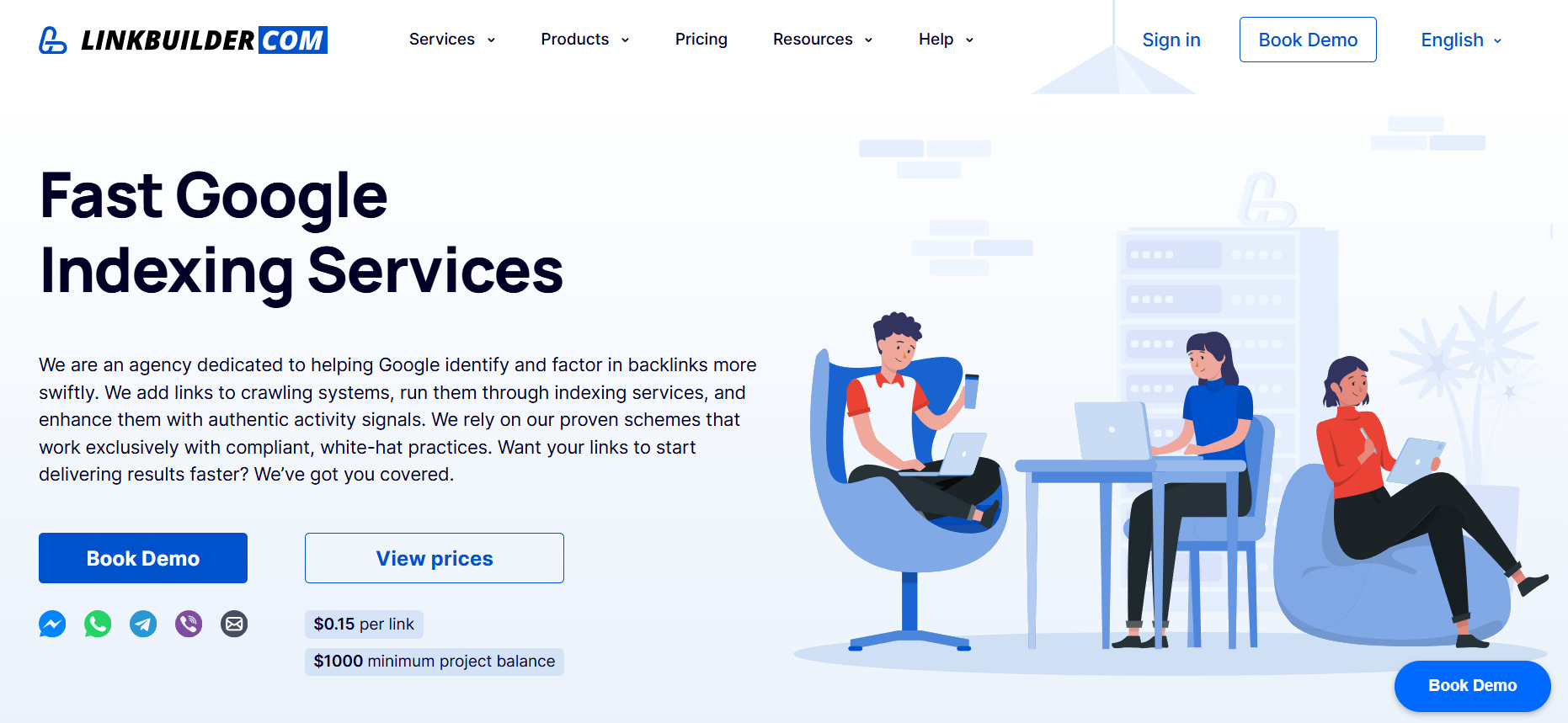 Google Indexing Order Page on LinkBuilder.com