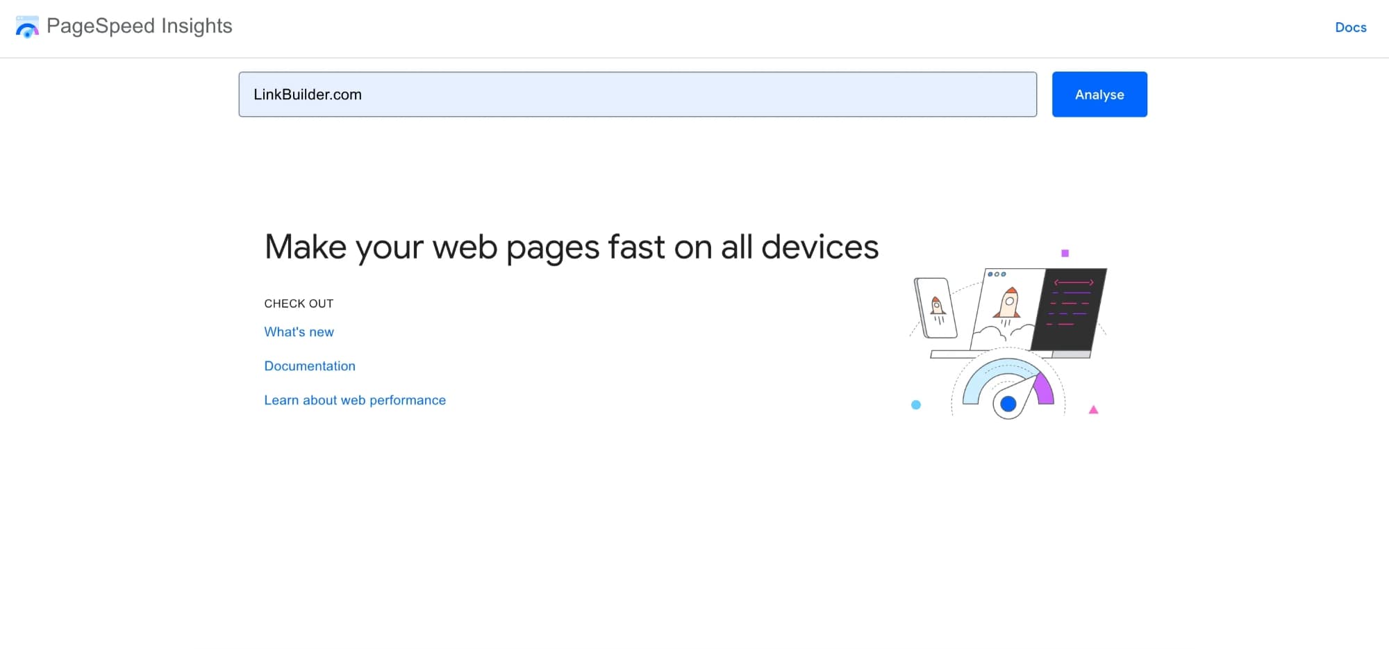 PageSpeed Insights інструмент від Google