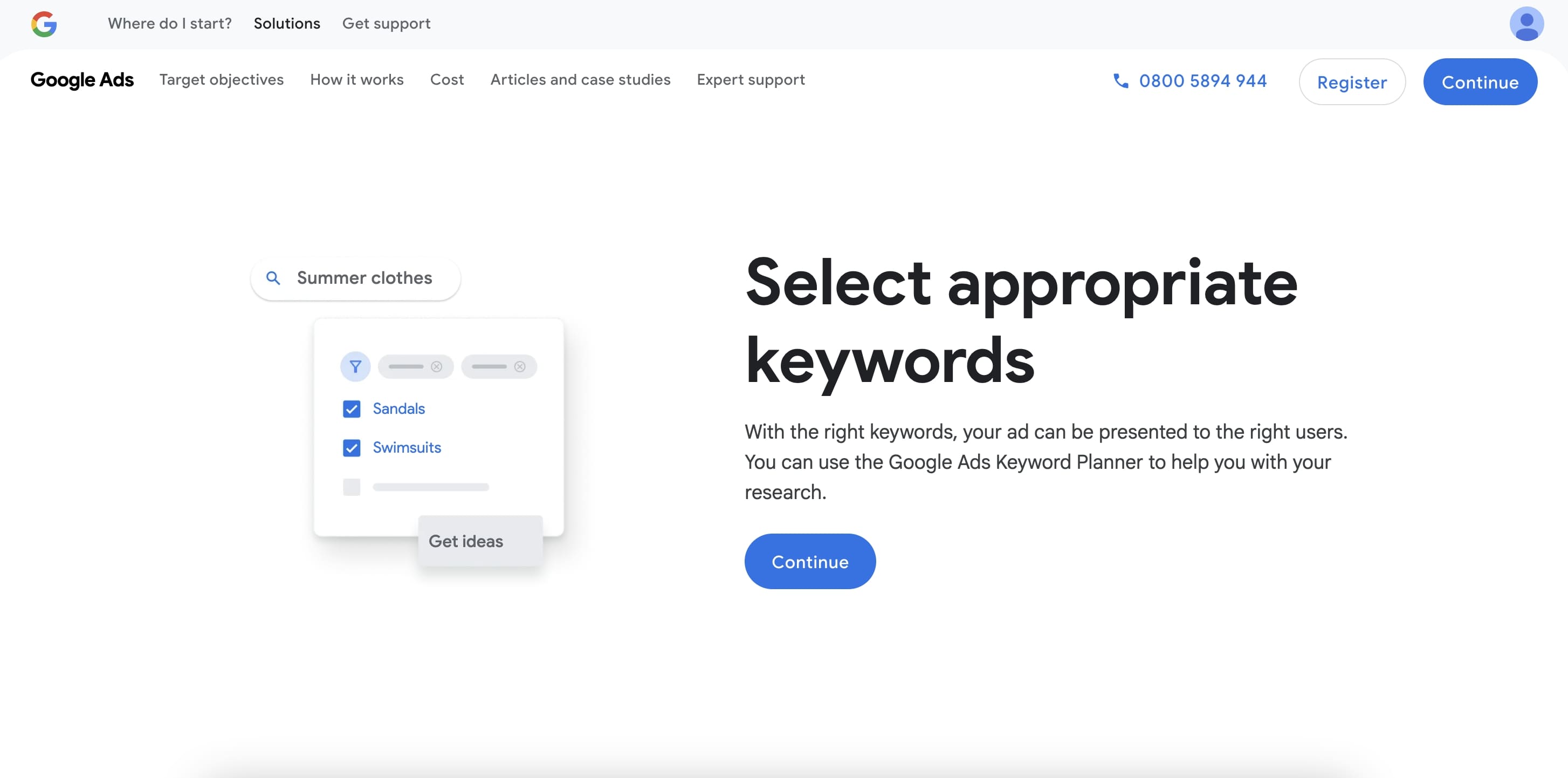 Google Keyword Planner – пошук ключових слів