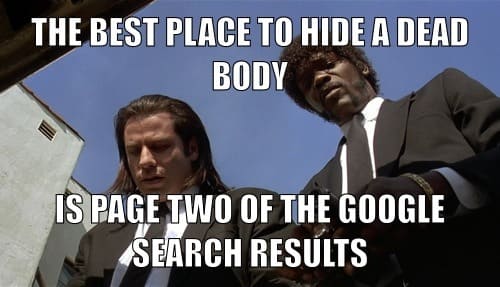 Example &ndash; an SEO-themed Pulp Fiction meme