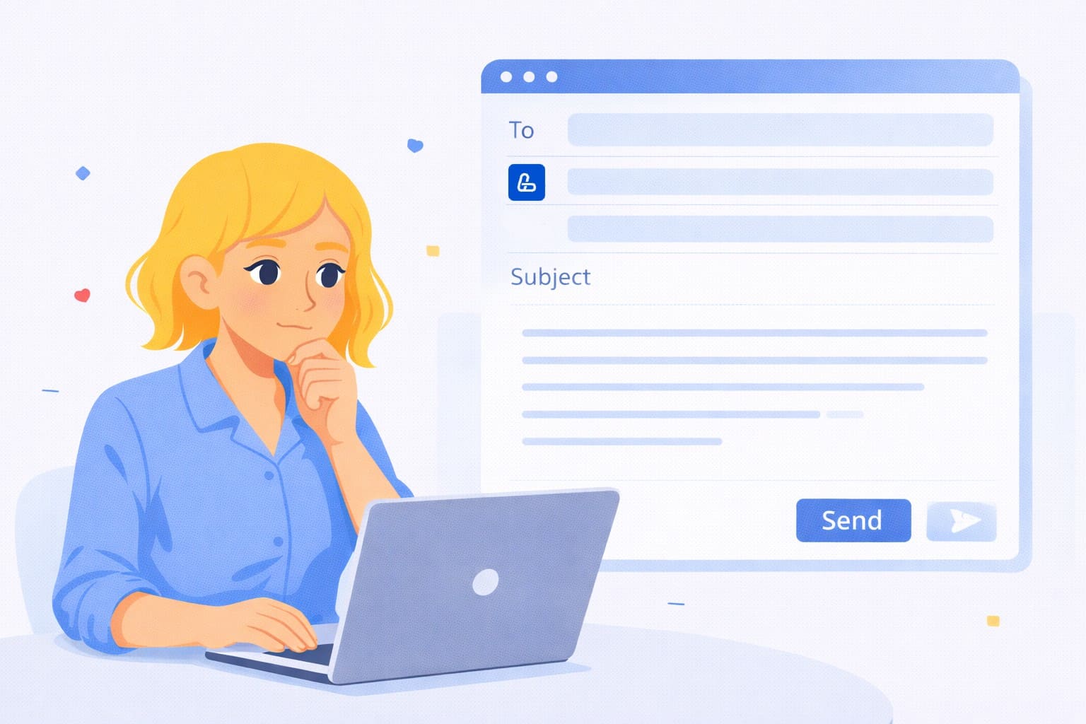 The email writing process