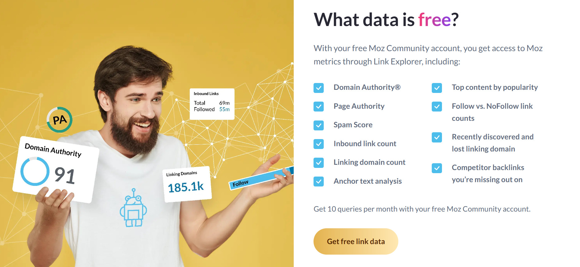 Список бесплатных инструментов Moz Link Explorer
