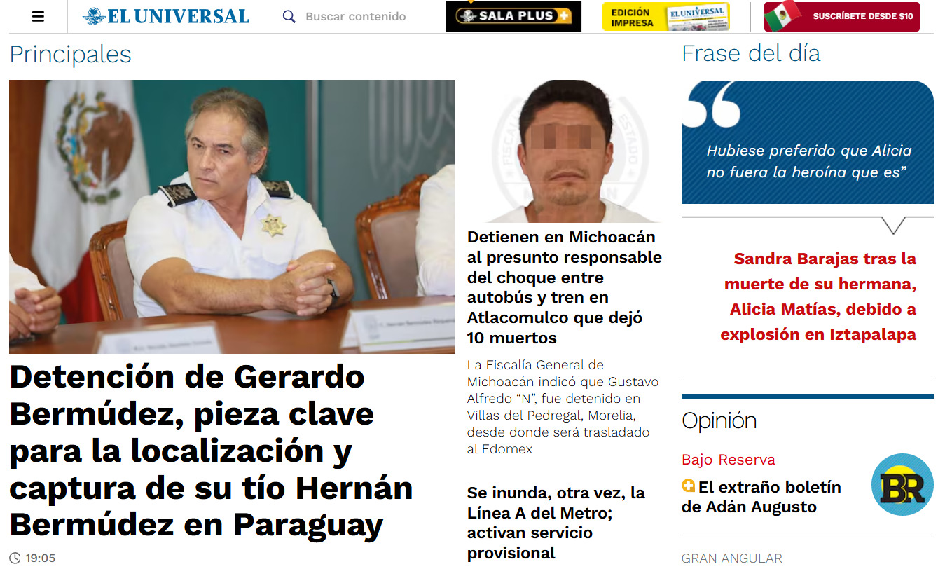 Mexican News Portal El Universal