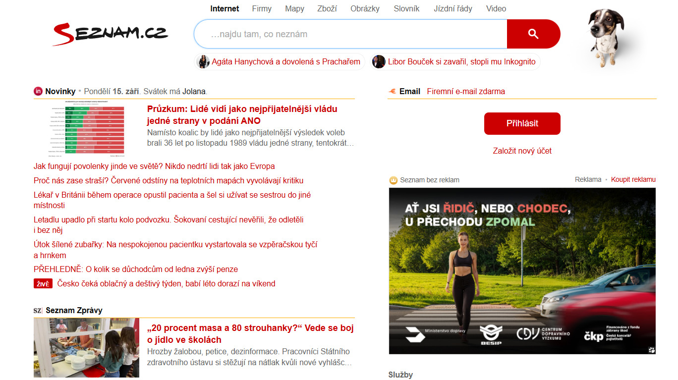 Seznam Search Page