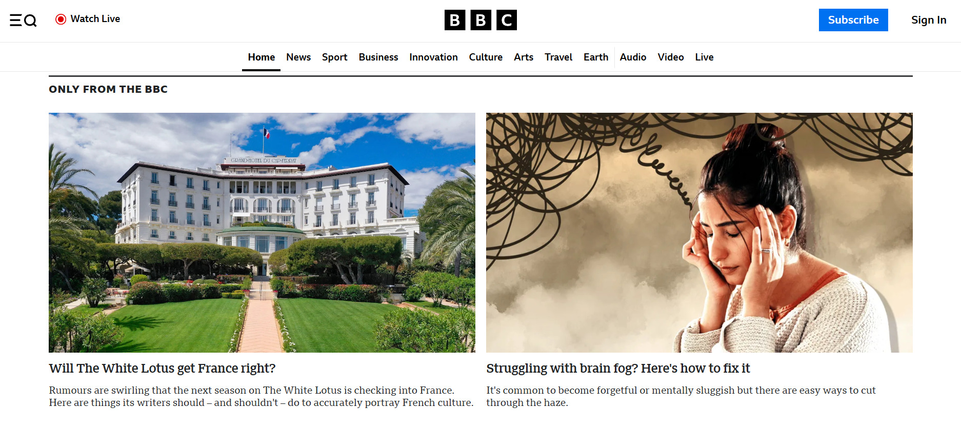 BBC news portal articles
