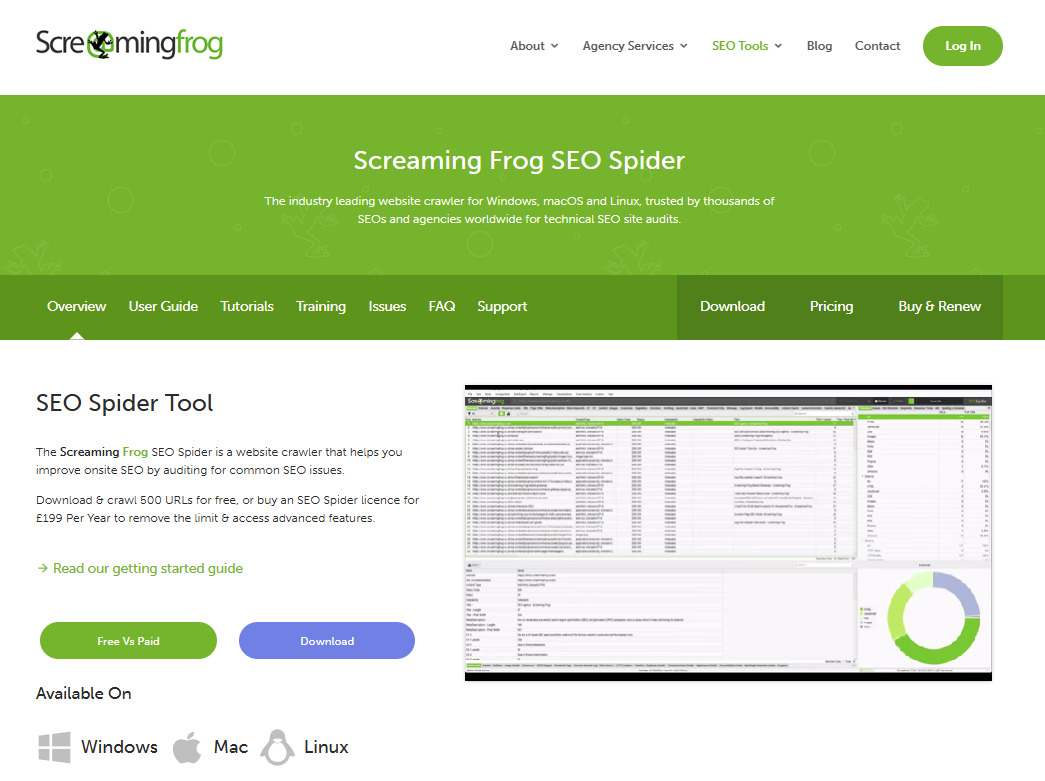 SEO Spider by Screaming Frog