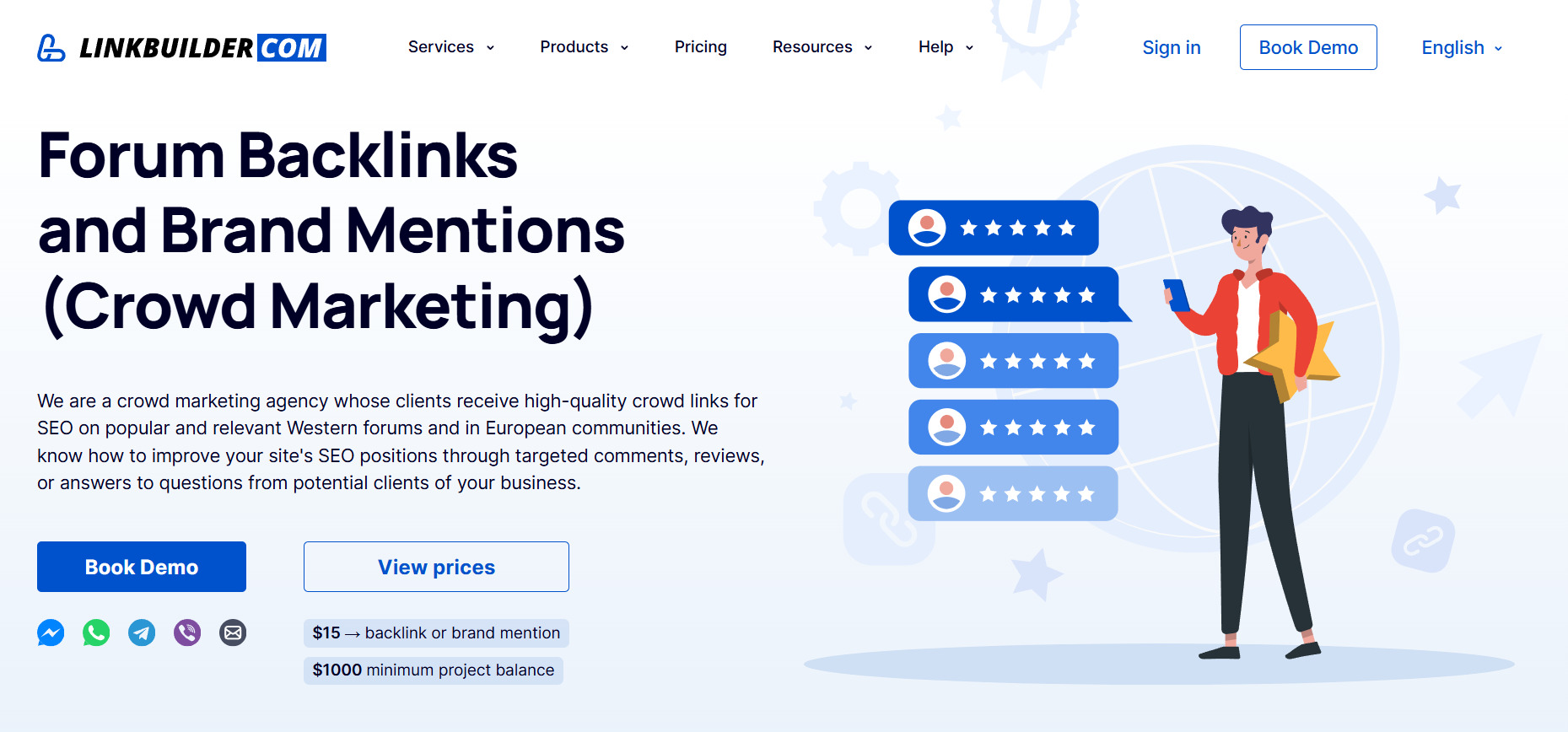 Crowd links order page on LinkBuilder.com