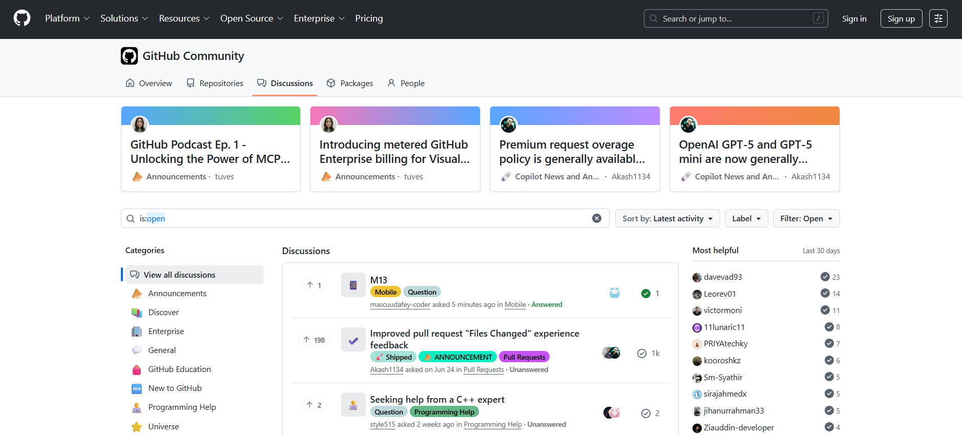 GitHub Community Forum
