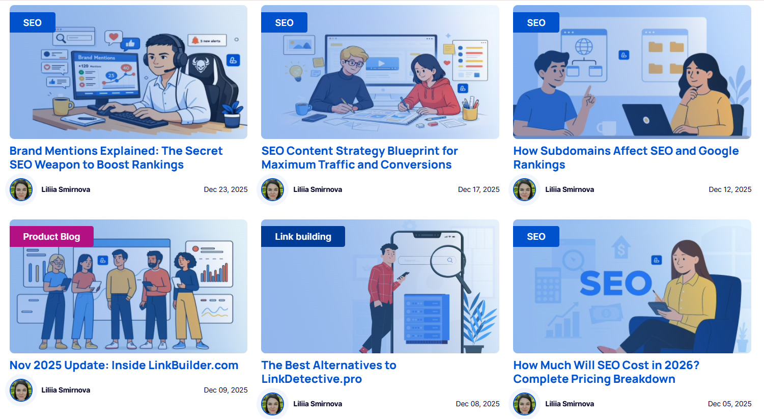 Our blog updates LinkBuilder.com blog updates