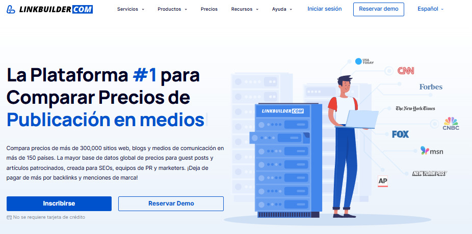 Spanish homepage Website homepage in Spanish