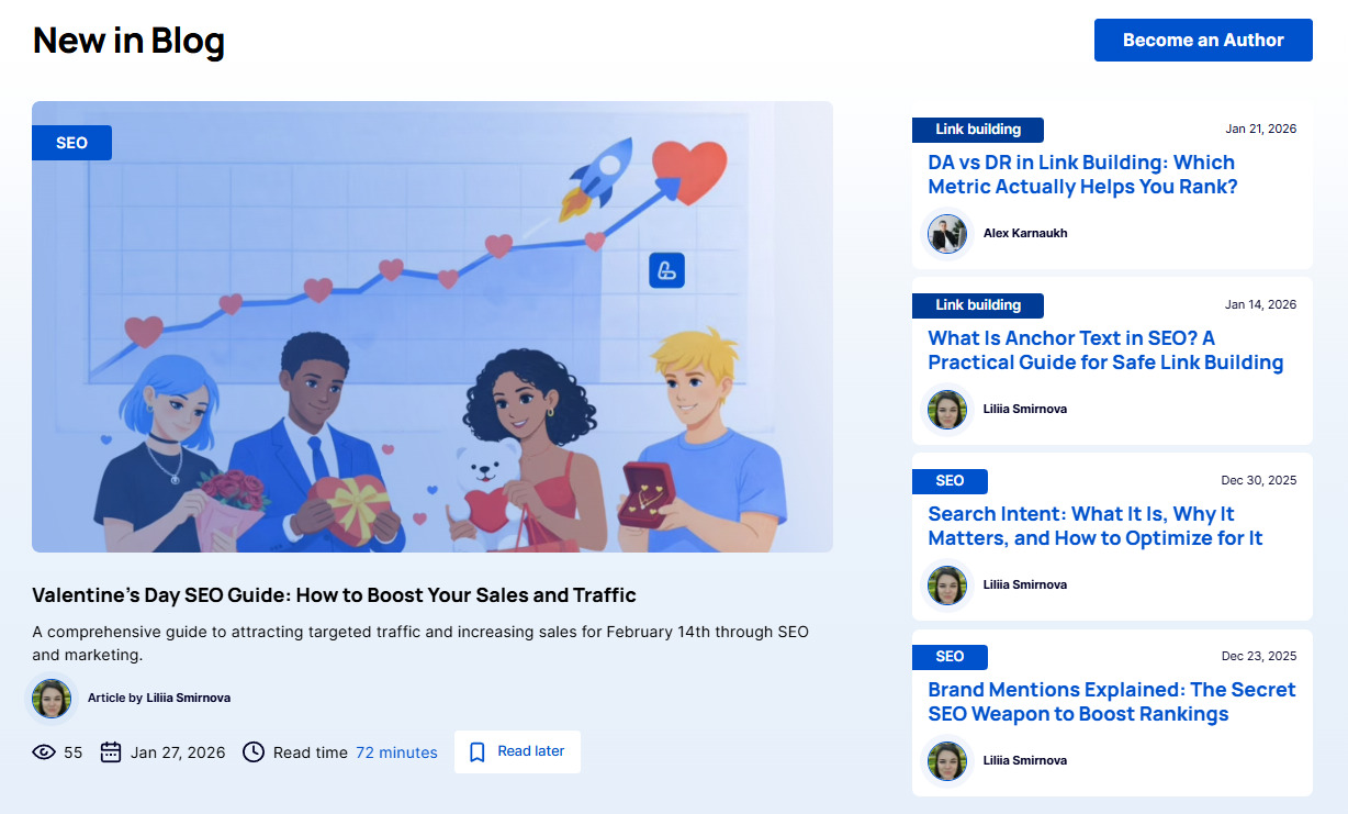 Новые блоги Новые блоги на LinkBuilder.com