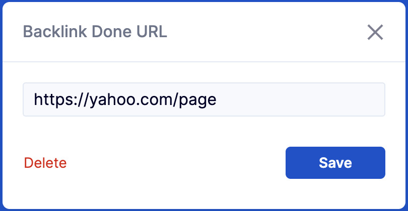 Done URL Додавання Done URL
