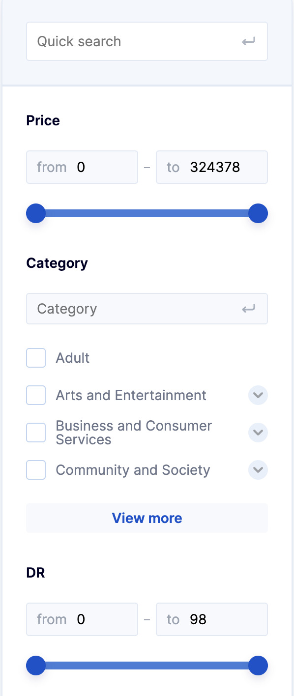 Site search in the Catalog