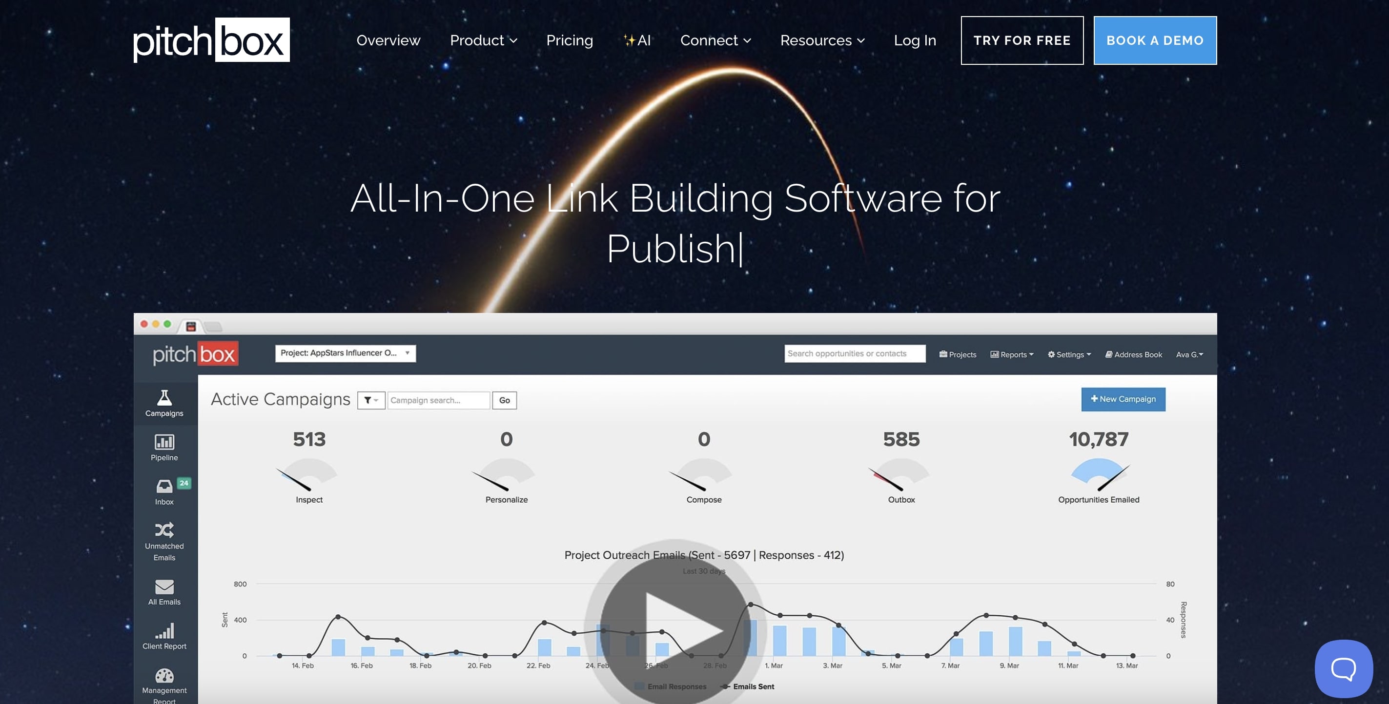 PitchBox, платформа для SEO с искусственным интеллектом