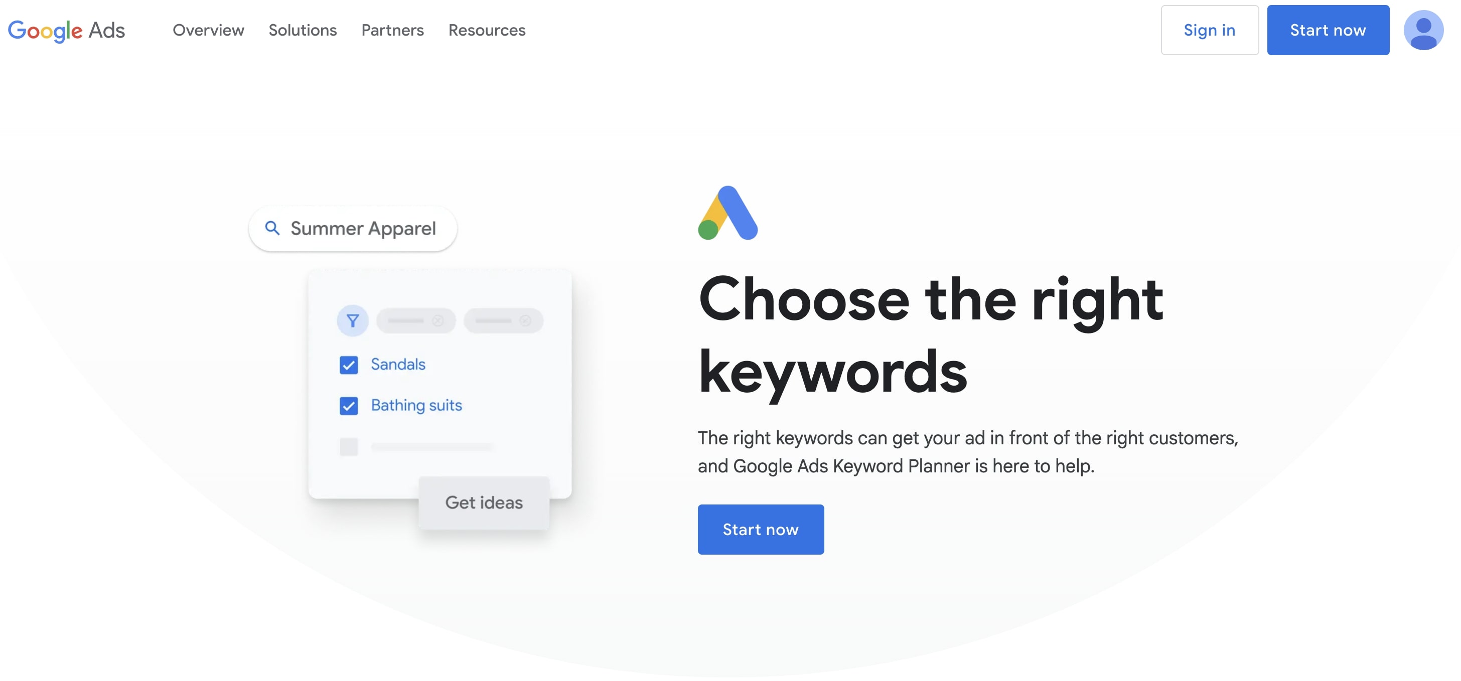 Скриншот Google Keyword Planner