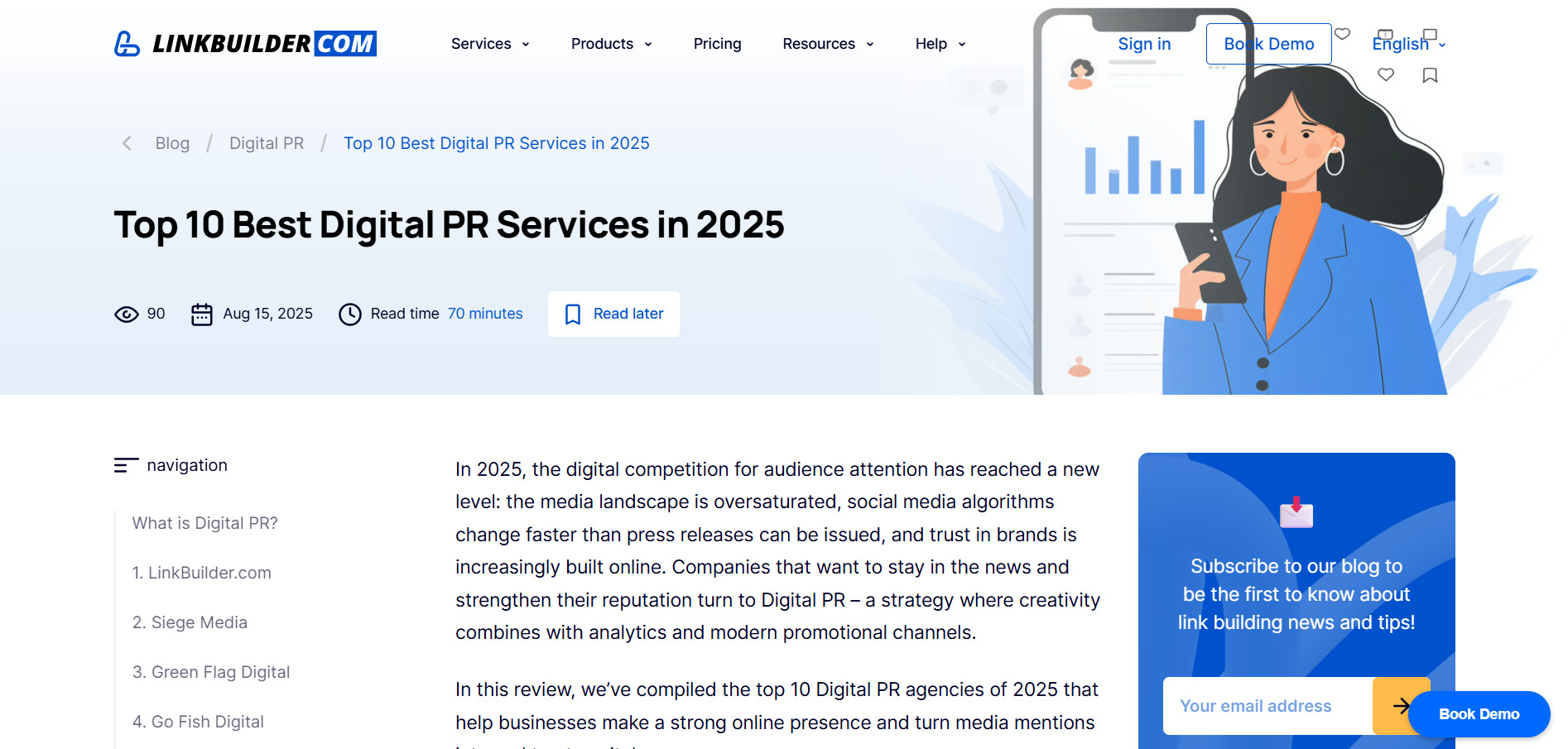 Example of a Review Article from LinkBuilder.com