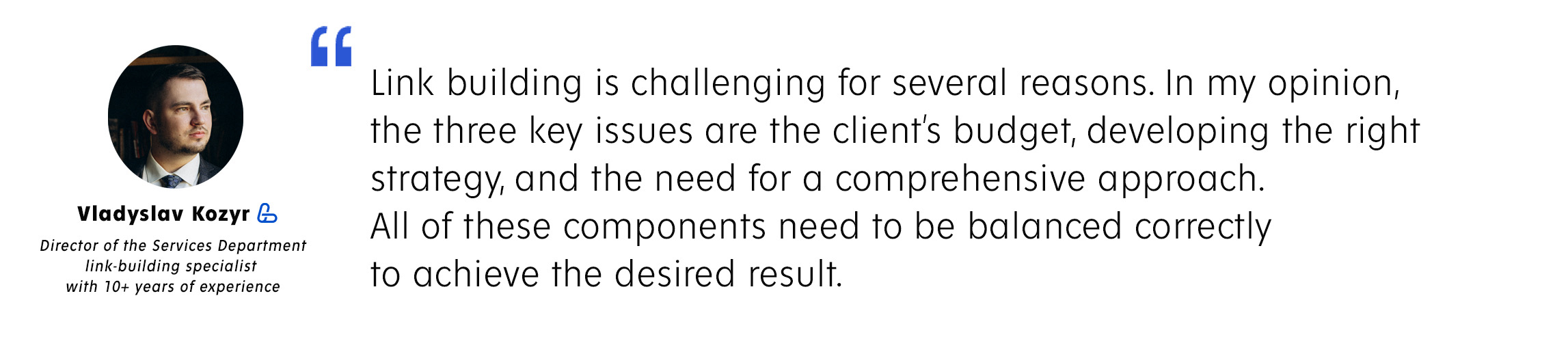 Head of Service on Link Building Challenges 
