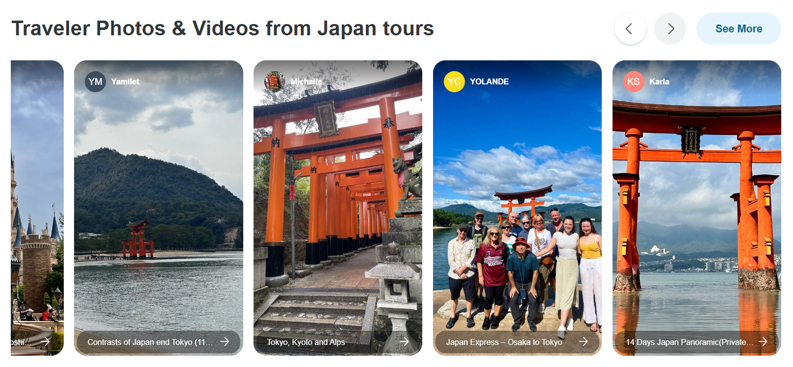 TourRadar's “Traveler Photos & Videos” section TourRadar uses a “Traveler Photos & Videos” section
