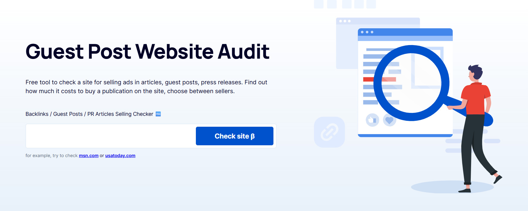 LinkBuilder.com Guest Post Website Audit tool For promoting 