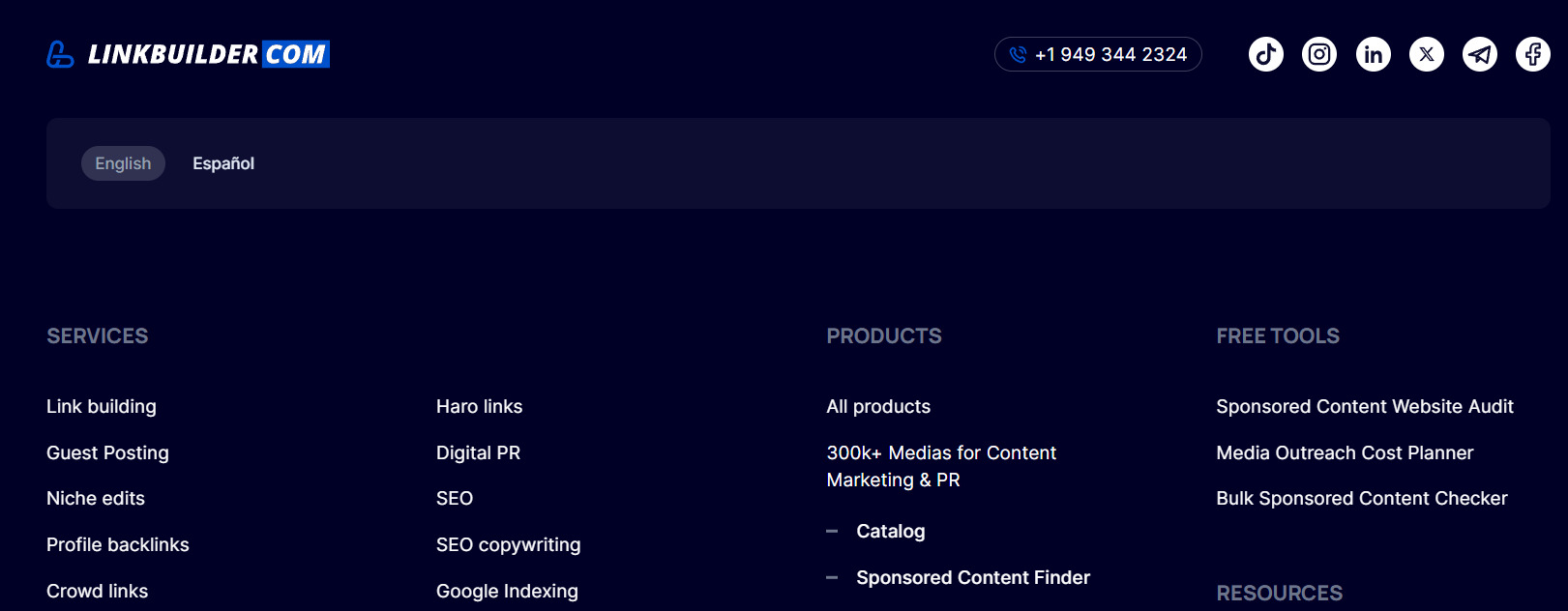 Non-contextual links example Example of non-contextual links