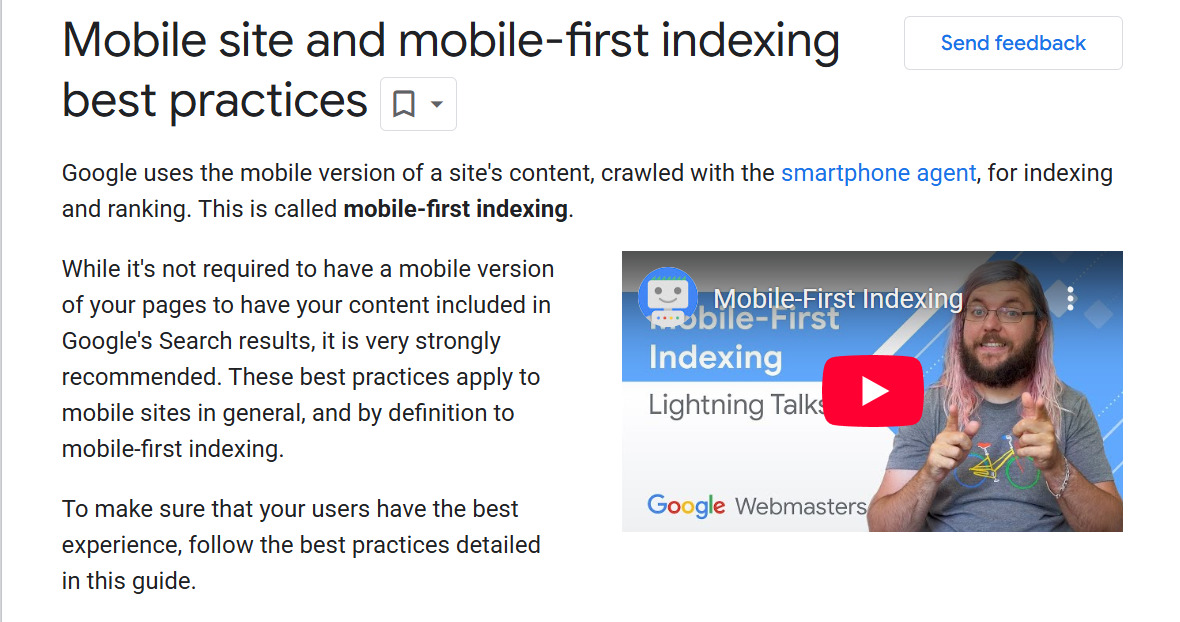 Google’s Mobile Site and Indexing Recommendations
